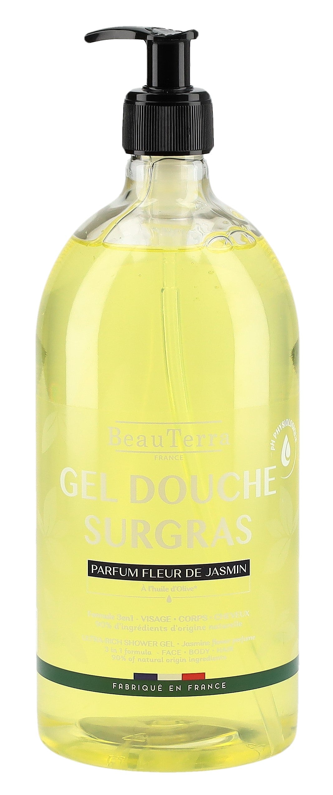BEAUTERRA Gel Douche Surgras Jasmin 1000 ml | Douceur &amp; Hydratation