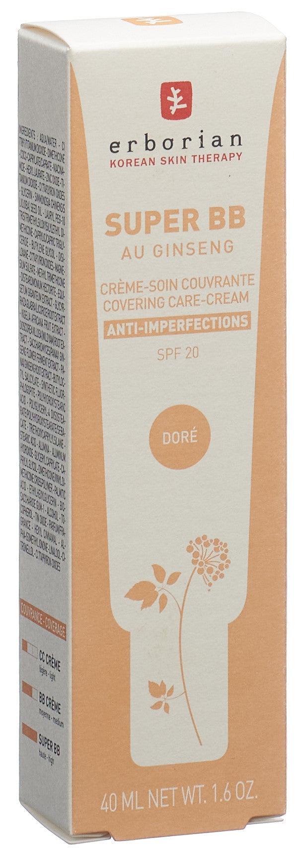 Erborian Super BB Crème Doré Éclat Naturel | 40 ml
