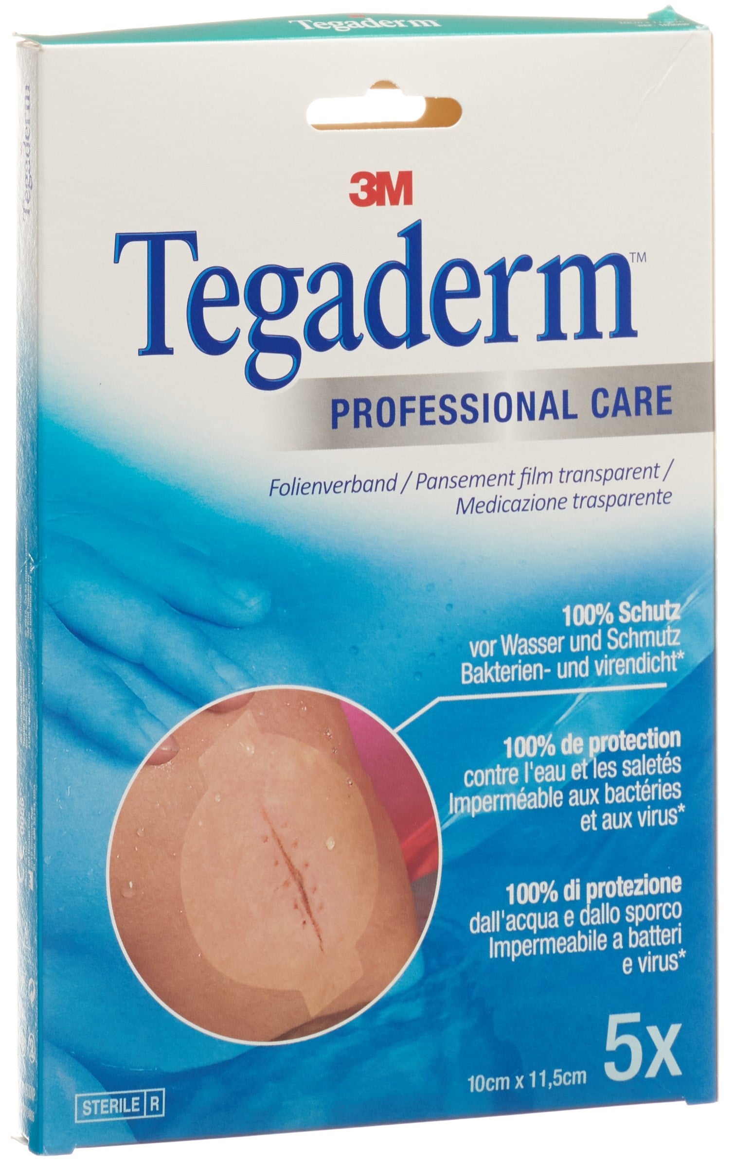 3M TEGADERM pans transparent 10x11.5cm oval 5 pce