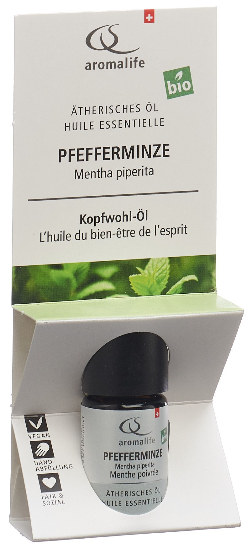 AROMALIFE Huile Essentielle Menthe Poivrée BIO 5 ml | Respiratoire &amp; Digestif
