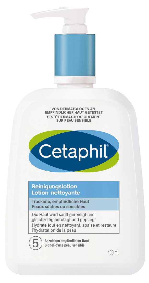 CETAPHIL Lotion Nettoyante Peaux Sensibles 460 ml Douceur &amp; Confort