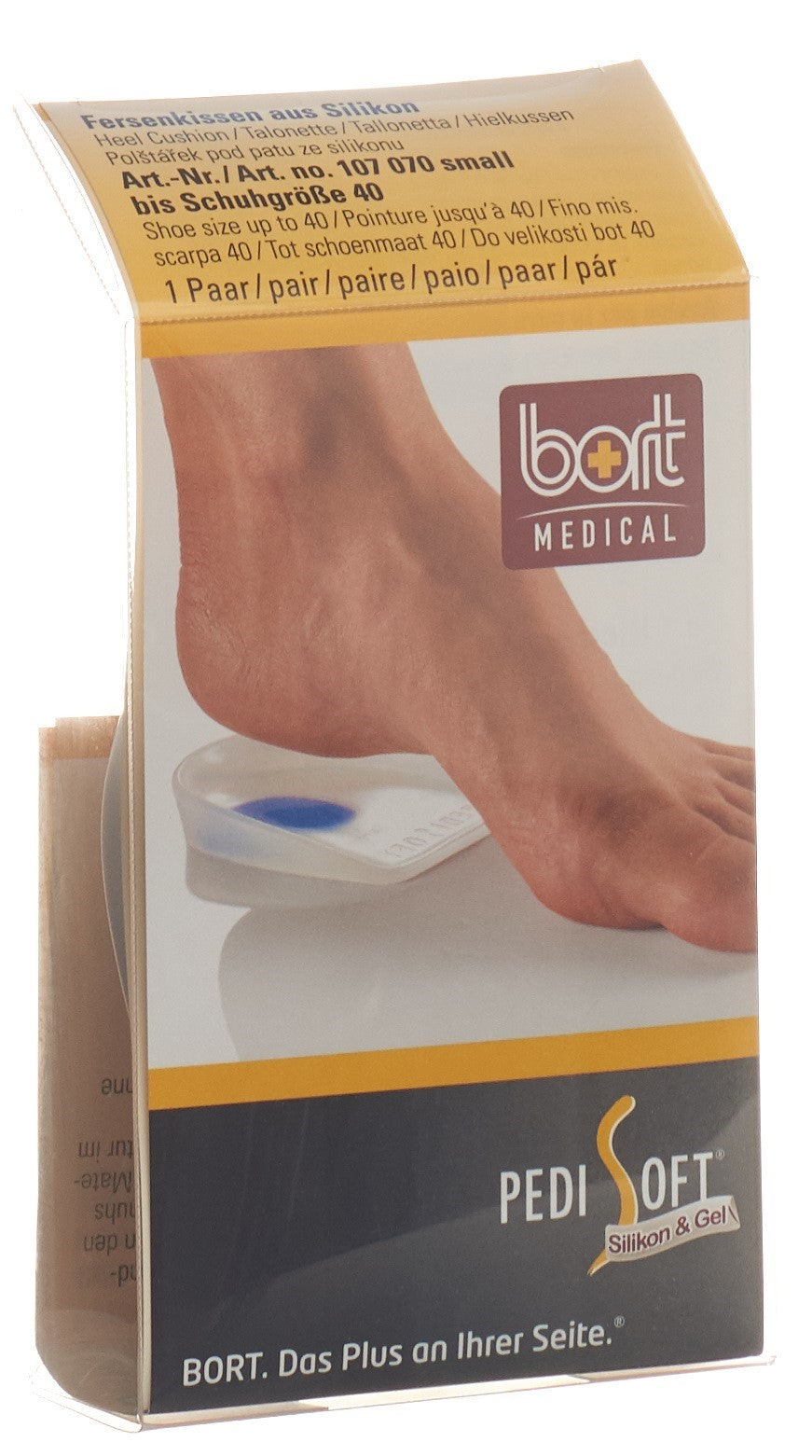 BORT PEDISOFT Talonnettes Confort Talons Douleur | Lot 2 Pièces Taille S