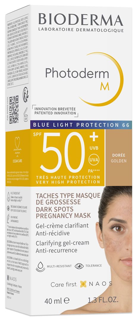 BIODERMA Photoderm M SPF50+ Dorée Crème Solaire Haute Protection | 40 ml