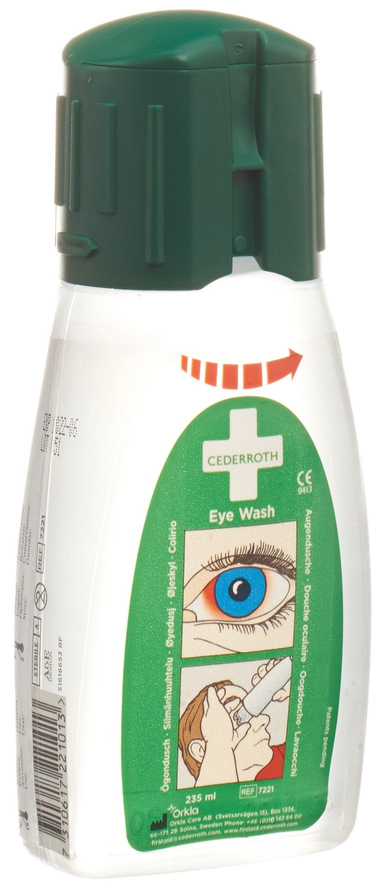 Cederroth Douche Oculaire Apaisante 235 ml | Solution Rincage Yeux