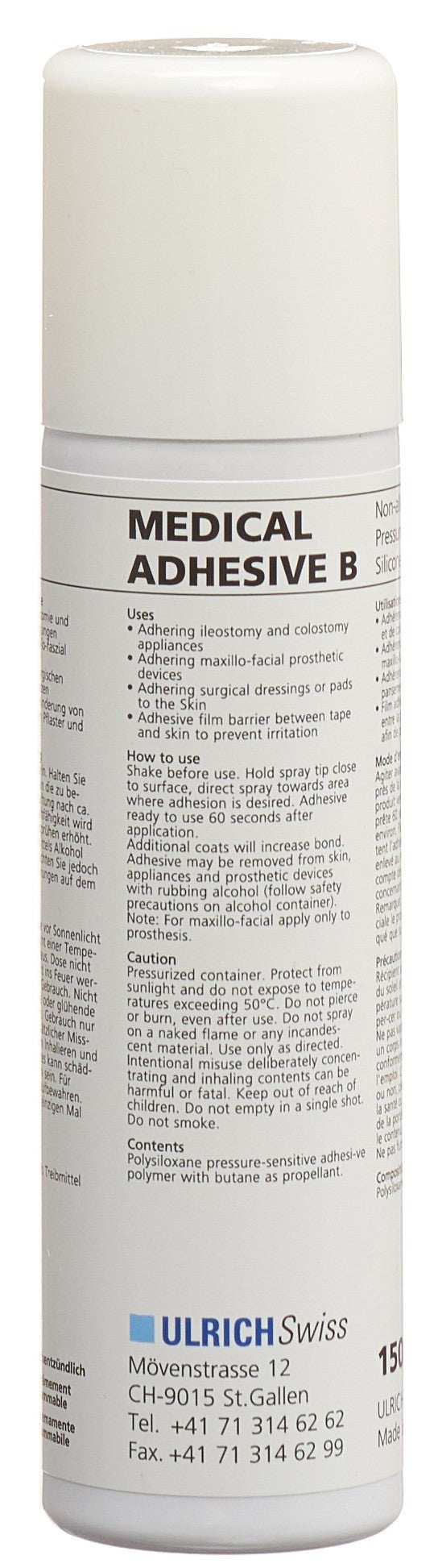 ULRICH medical Spray Adhésif Cicatrisant 150 ml | Fixation Douce