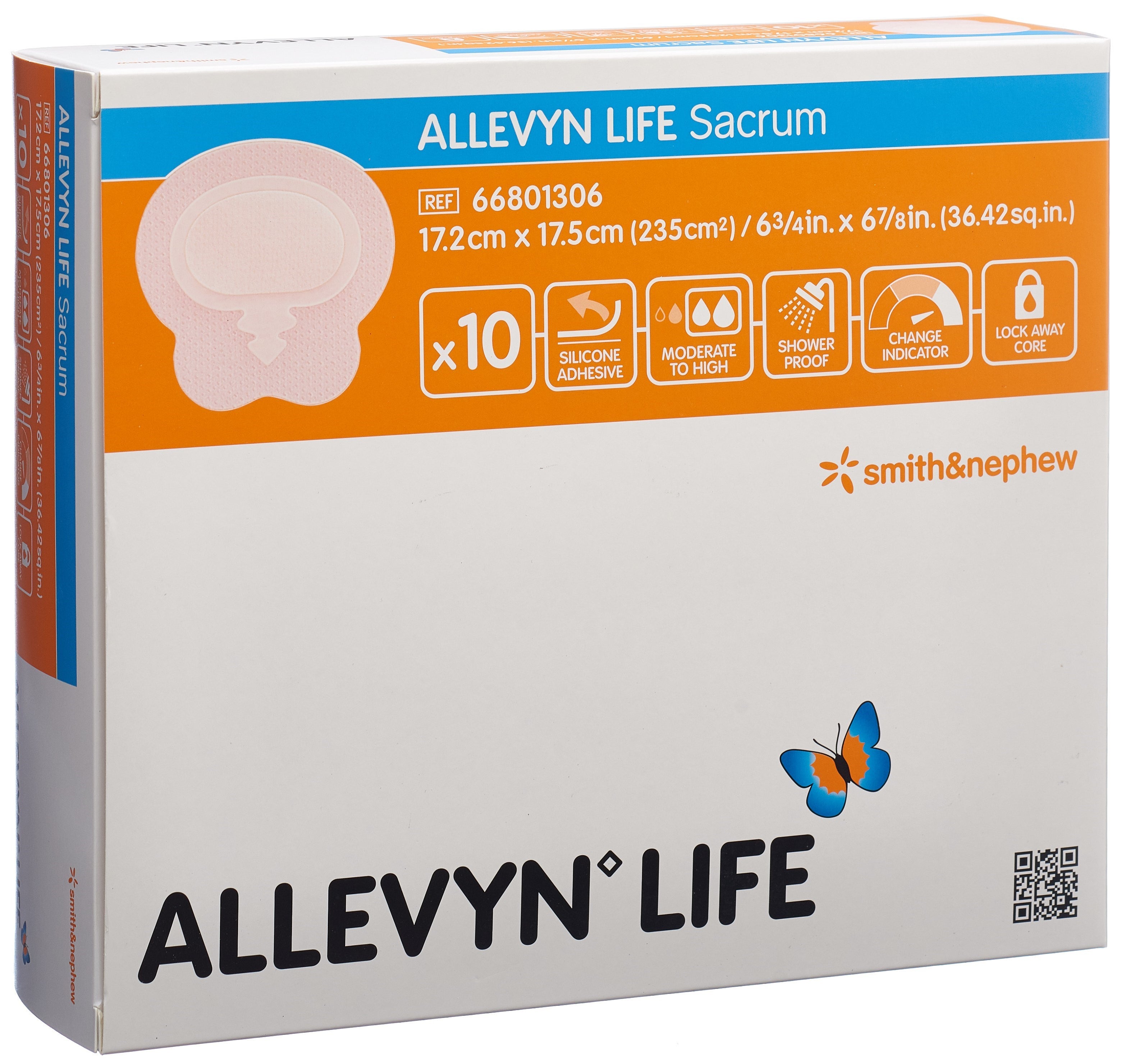 ALLEVYN LIFE Sacrum Pansement Cicatrisant 17.2 x 17.5 cm 10 Pièces