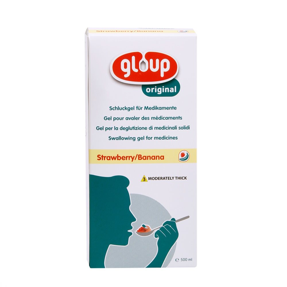 GLOUP Gel à Avaler Fraise Banane 500ml Soulagement Apaisant | Gel Oral