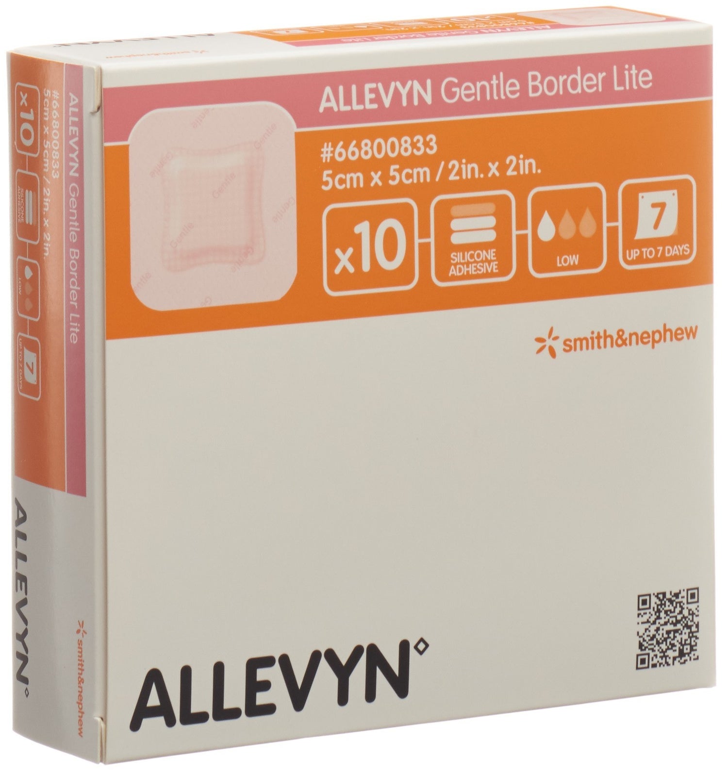 ALLEVYN GB LITE Pansement Hydrocellulaire Fin 5 x 5 cm 10 pièces
