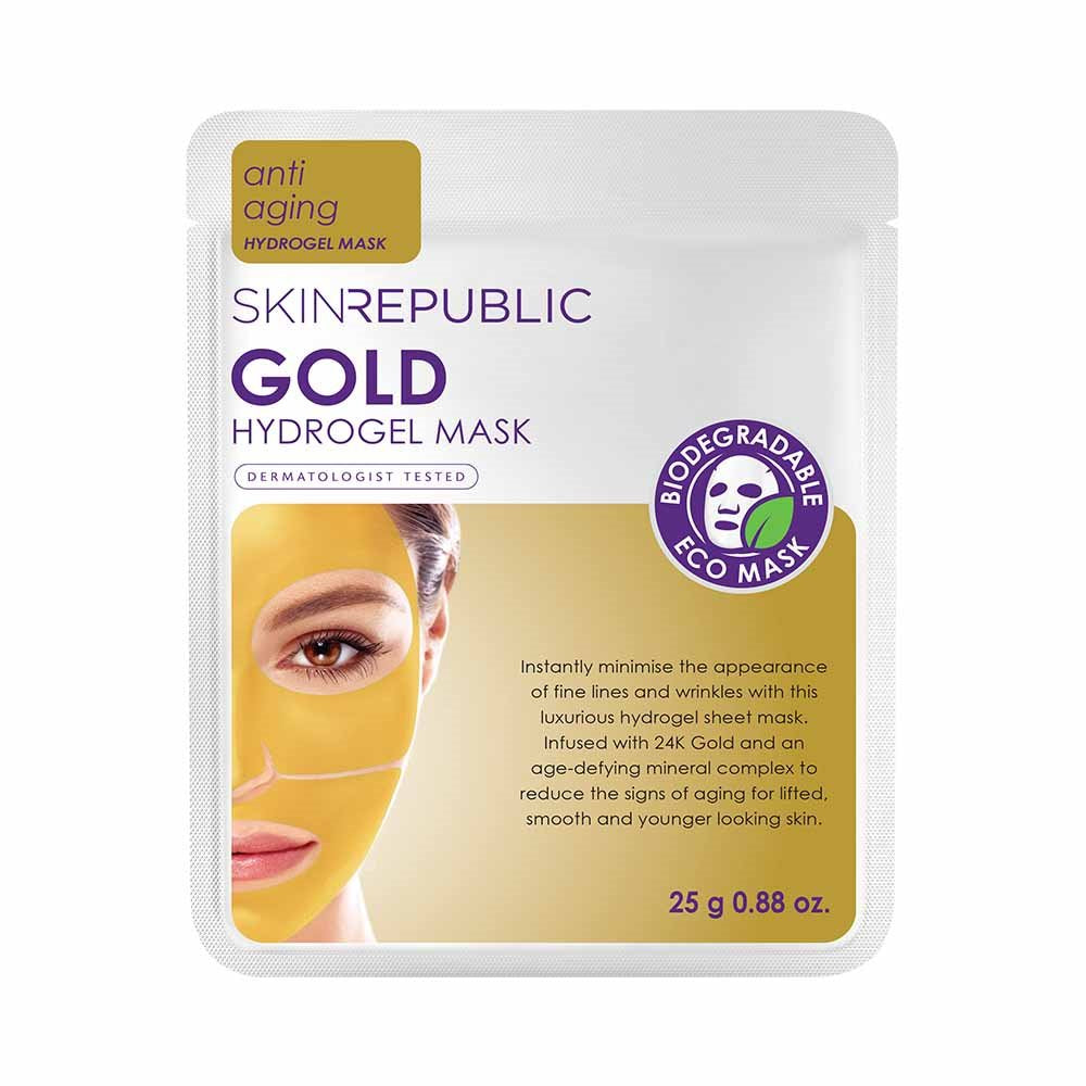 SKIN REPUBLIC Masque Visage Hydrogel Or Éclat | 25 g