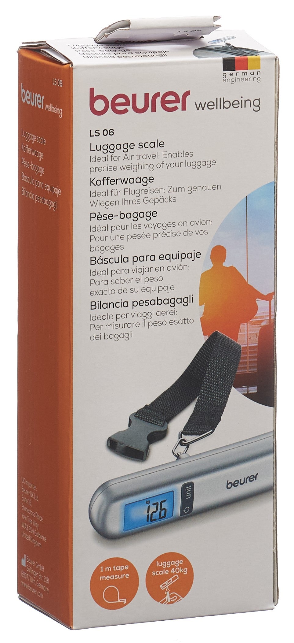BEURER Pèse-bagage LS 06 Précis et Compact | Léger