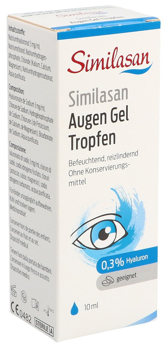 SIMILASAN Gouttes Gel Hydratantes Yeux Secs Hyaluronate 10 ml