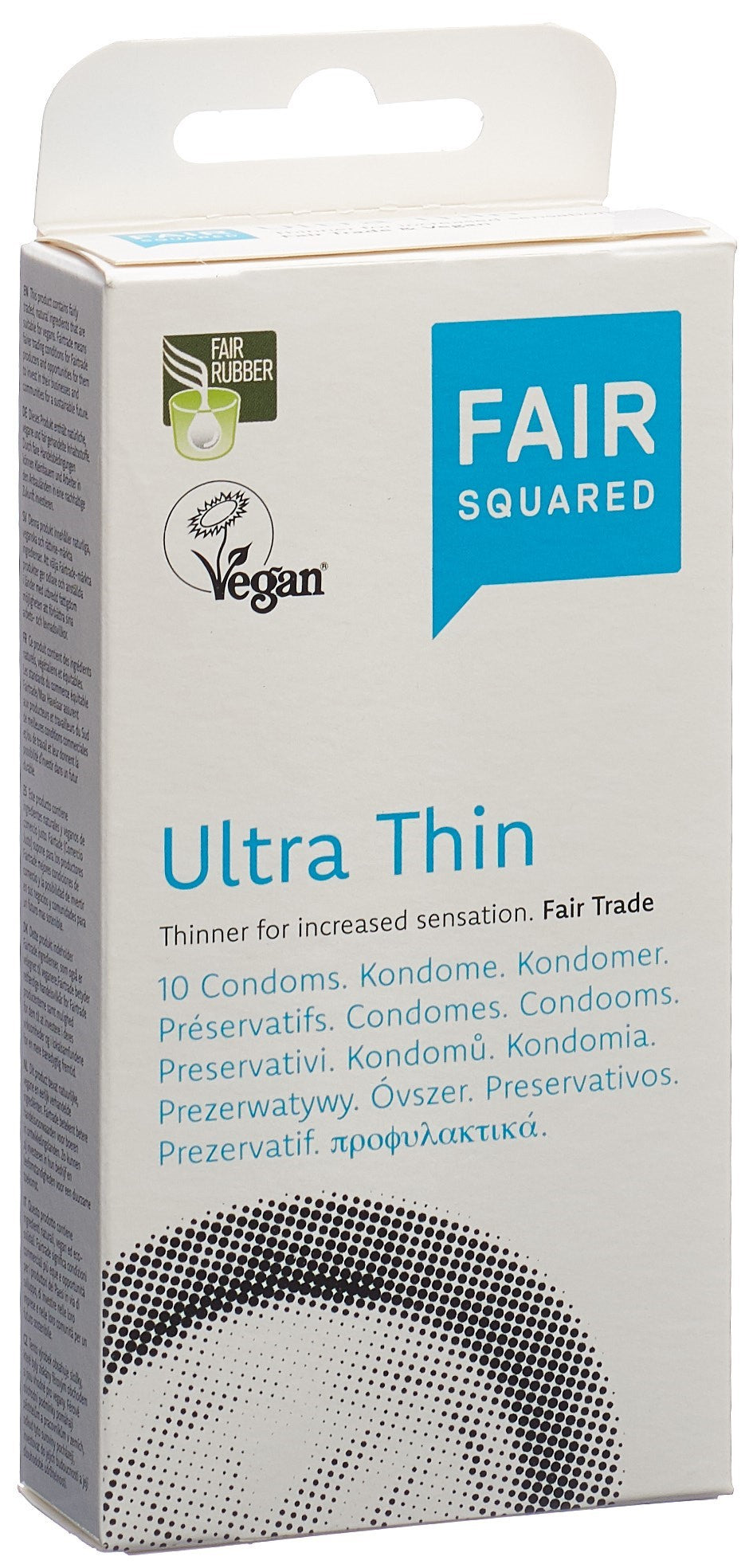 FAIRSQUARED Préservatifs Ultra Fins Vegan 10 Pièces | Sensation Naturelle