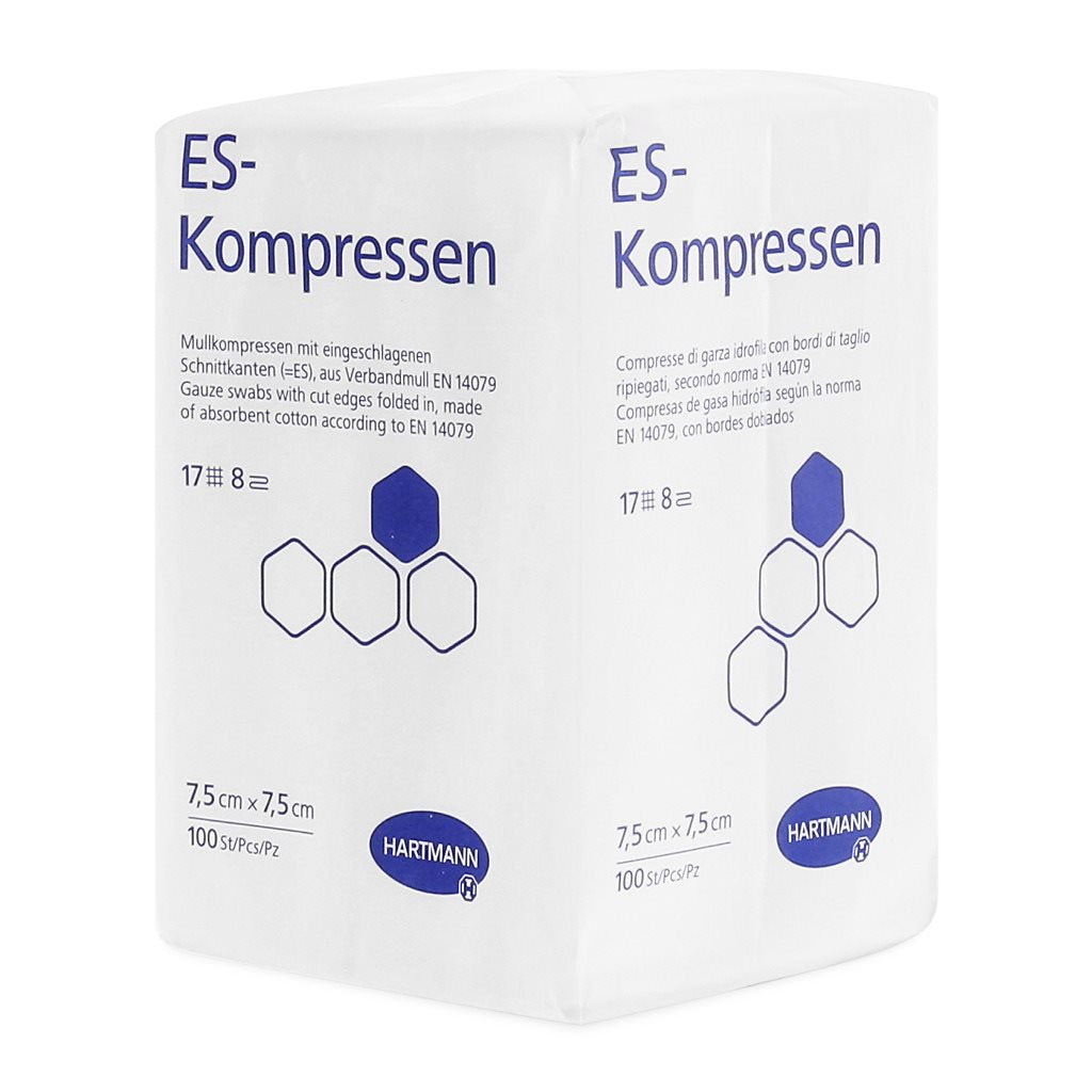 HARTMANN Compresses de gaze ES 12 couches | Soin des plaies 10x10cm 100 pièces