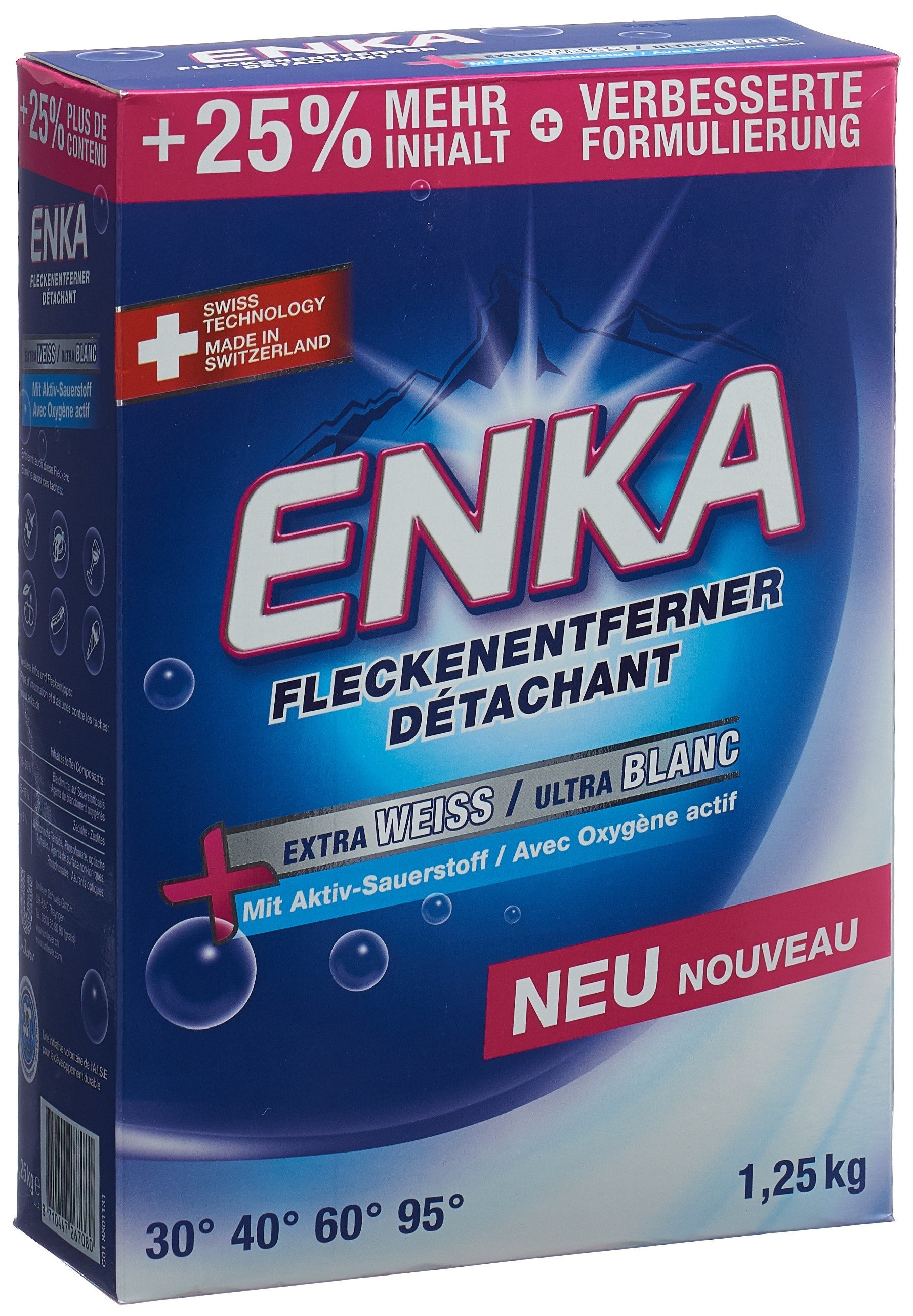 ENKA Détachant Poudre 1.25 kg | Nettoyage Efficace &amp; Doux