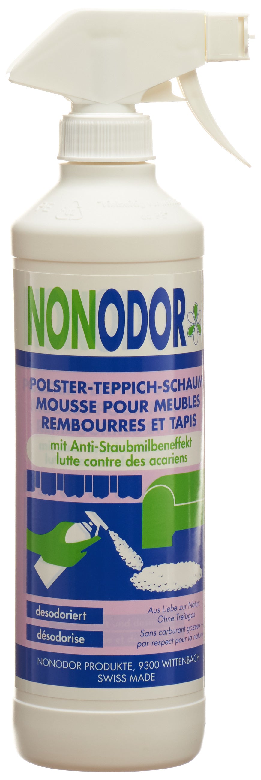 NONODOR Mousse Anti-Odeur Meubles &amp; Tapis 500 ml