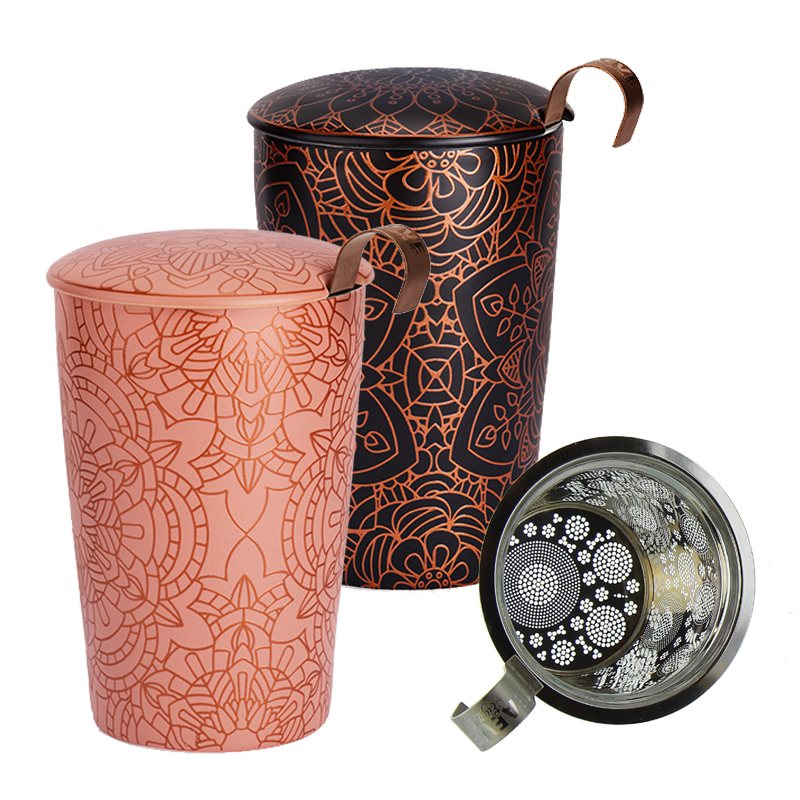 HERBORISTERIA Tasse Tisane Mandala avec Passoire Intégrée | Infuseur Thé Bio