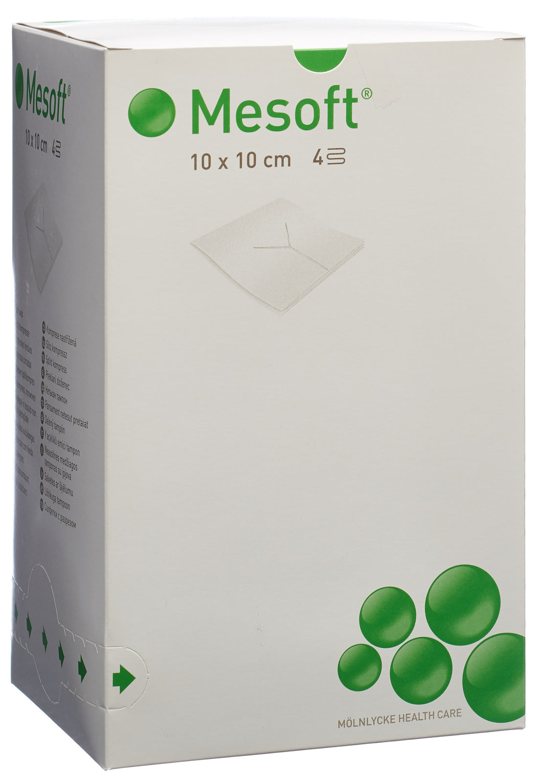 MESOFT Compresses Stériles 10x10cm | 130 Pièces