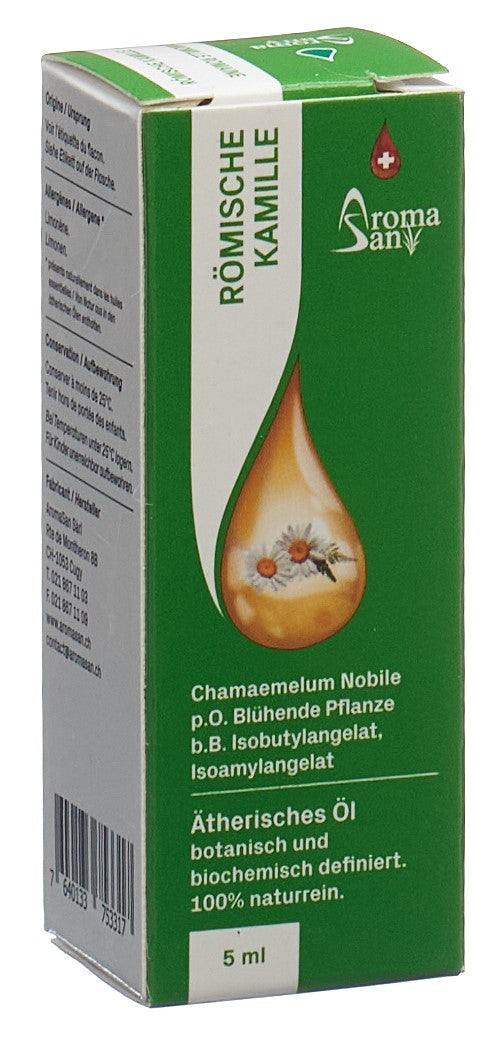AROMASAN Huile Essentielle Camomille Noble Bio 5 ml Apaisante | Soin Naturel
