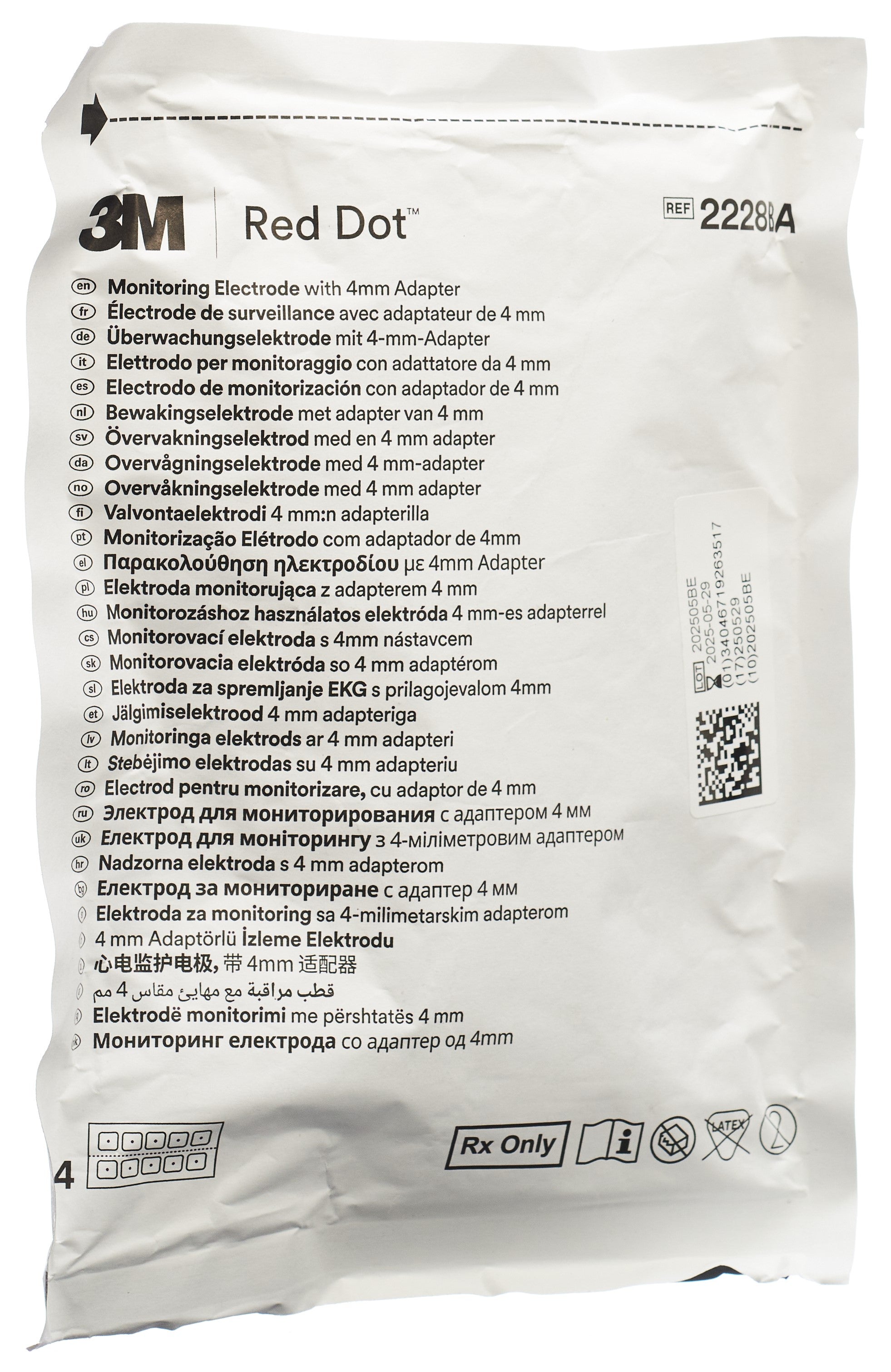 3M RED DOT électro mousse monitor 3.7x3.3cm 40 pce