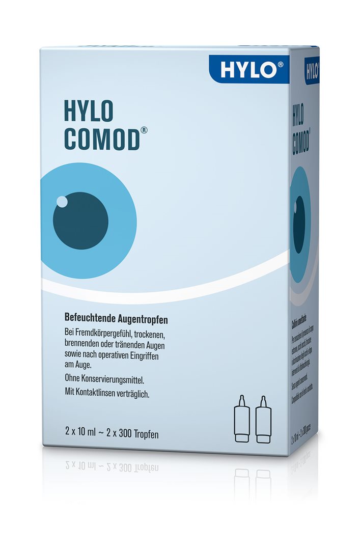 HYLO COMOD Gouttes Ophtalmiques Hydratantes 2 x 10 ml