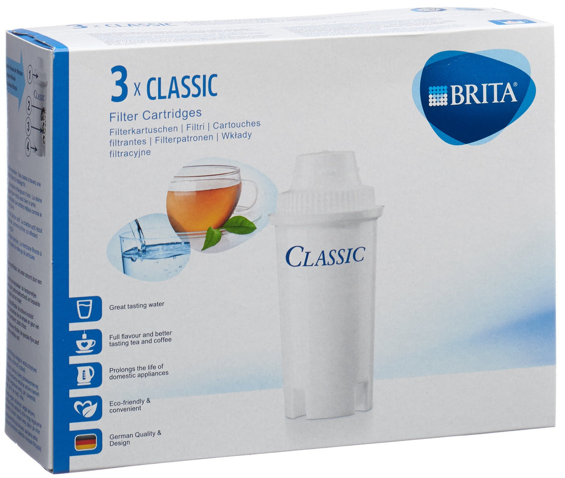 BRITA Classic Cartouches Filtration Eau 3 Pièces | Pack Économique