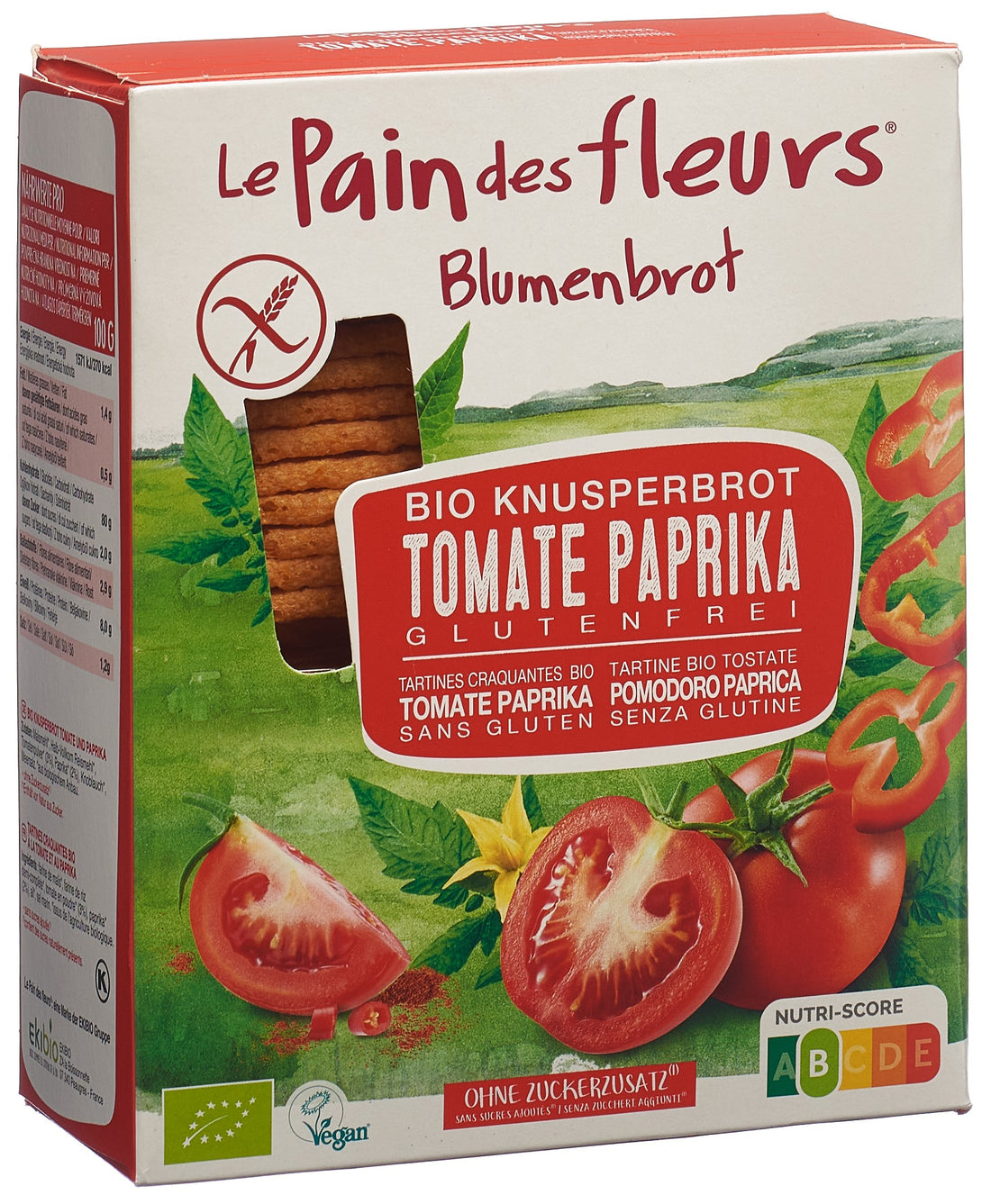 LE PAIN DES FLEURS Apéritif Tomates Poivrons Bio 150 g