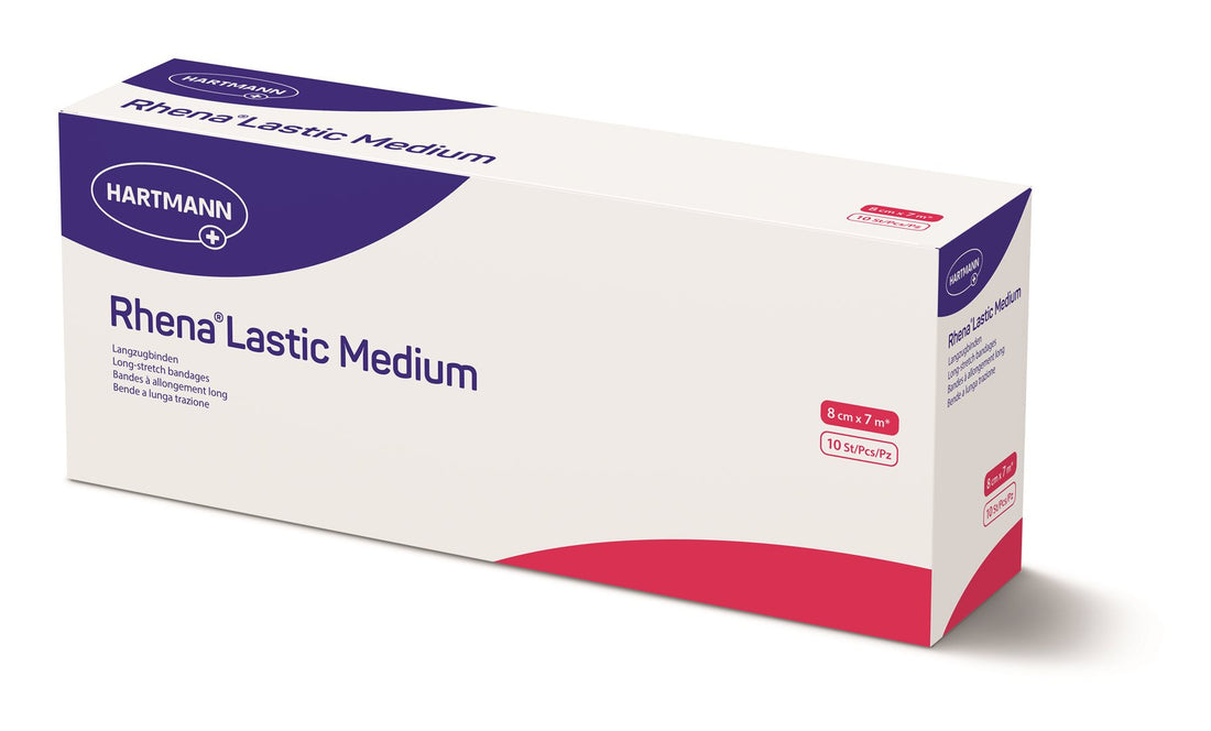 RHENA Lastic Medium Bande Élastique 8 cm x 7 m (10 pièces)