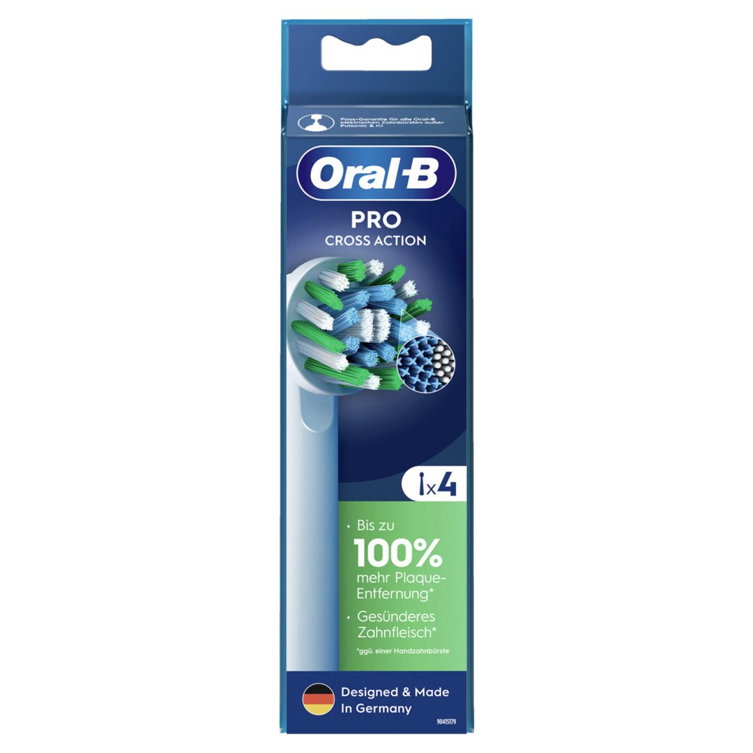 Oral-B Brossettes CrossAction Pro 4 Pièces | Nettoyage Profond