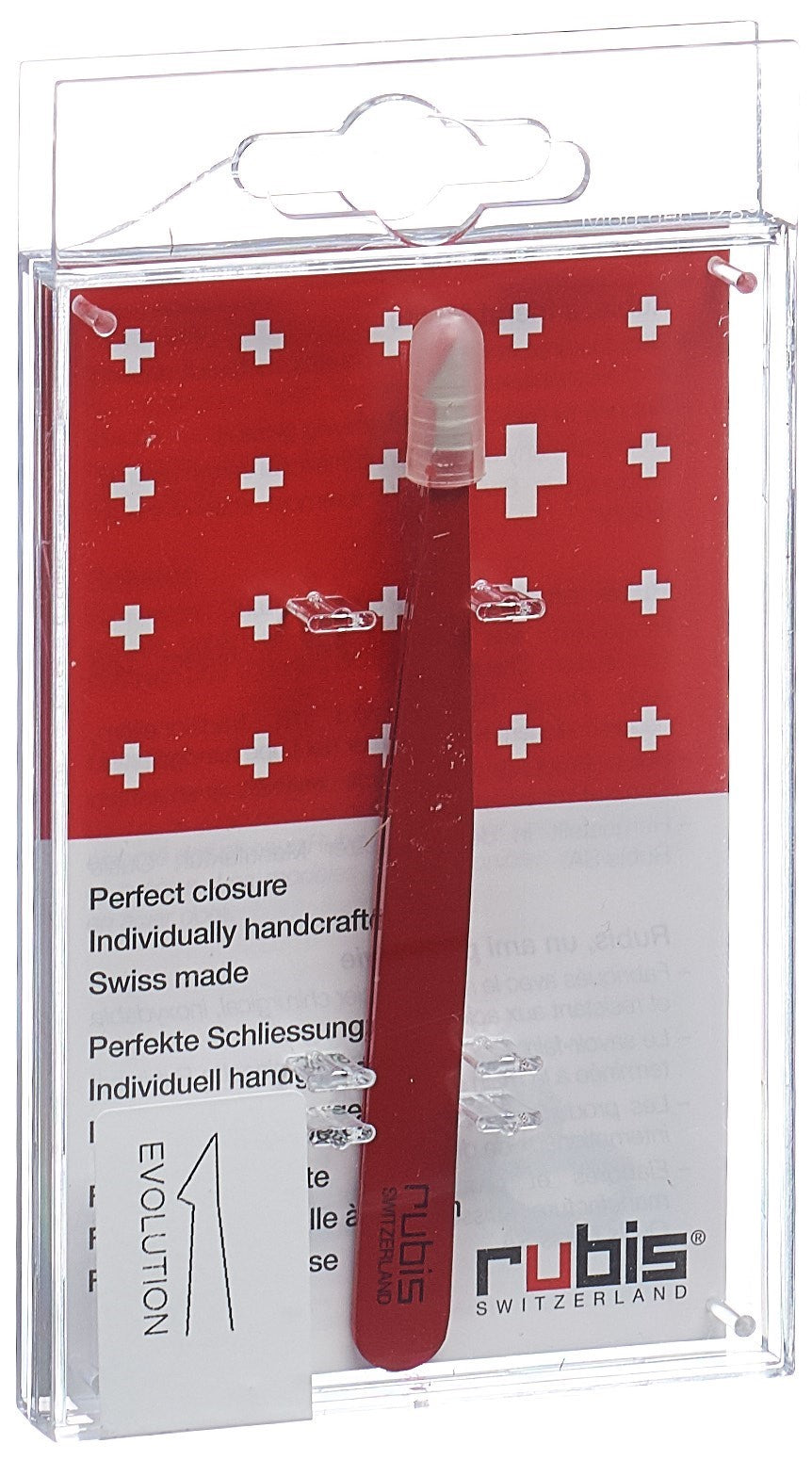 RUBIS Pince à Épiler Evolution Rouge Inox Précision | Soin Visage