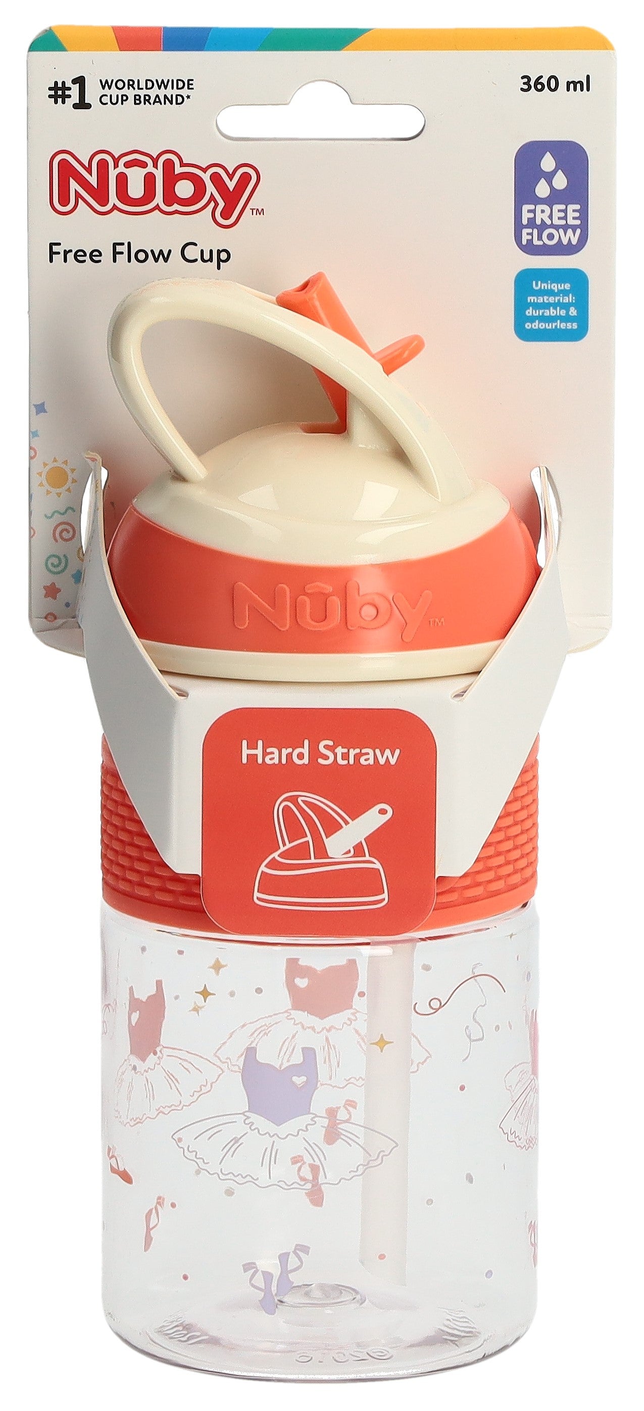 NUBY Gobelet Paille Tritan Embout Dur Poignée Bébé | 240ml