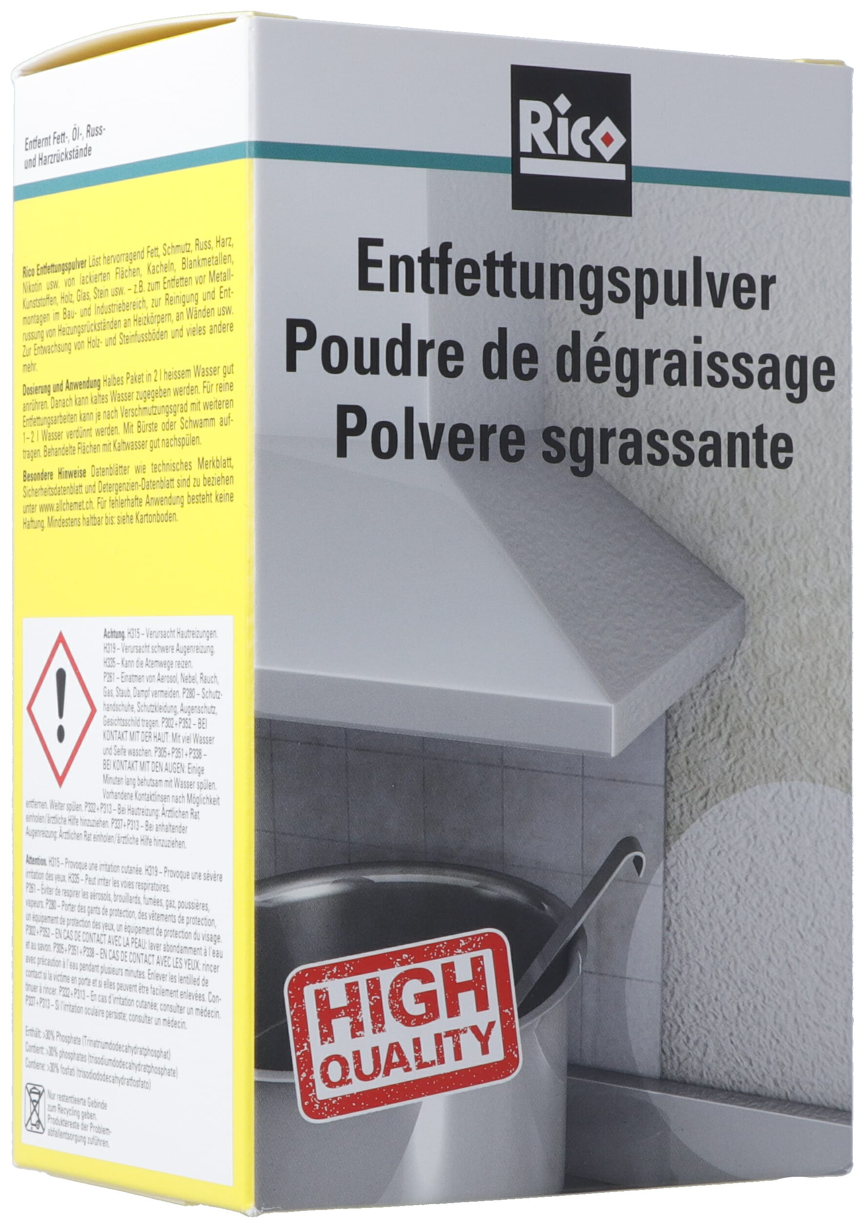 RICO R3 Poudre Dégraissante Corps &amp; Visage 500 g | Nettoyage Profond