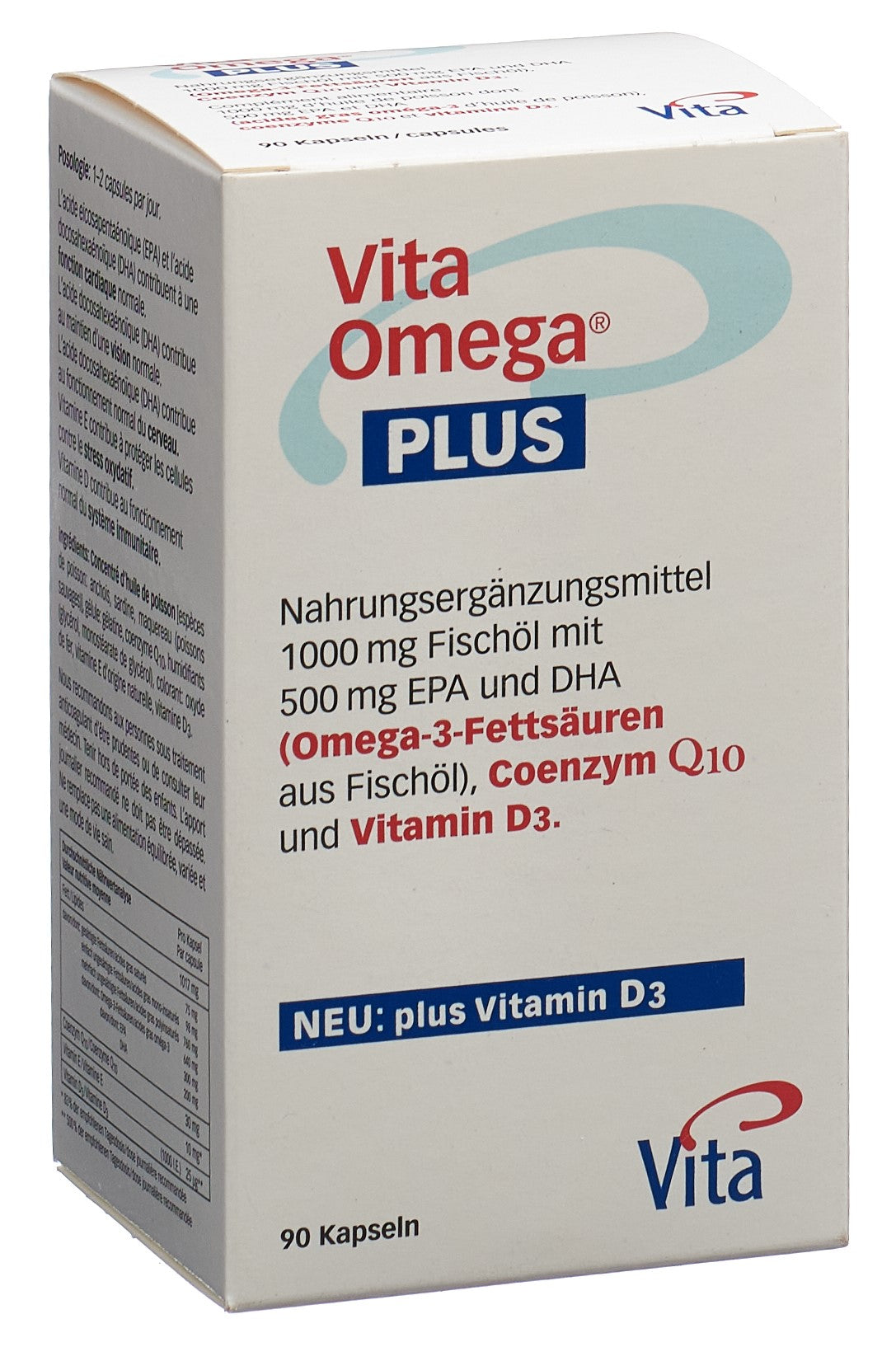 VITA OMEGA Plus caps 1g poisson 30mg Q10 90 pce