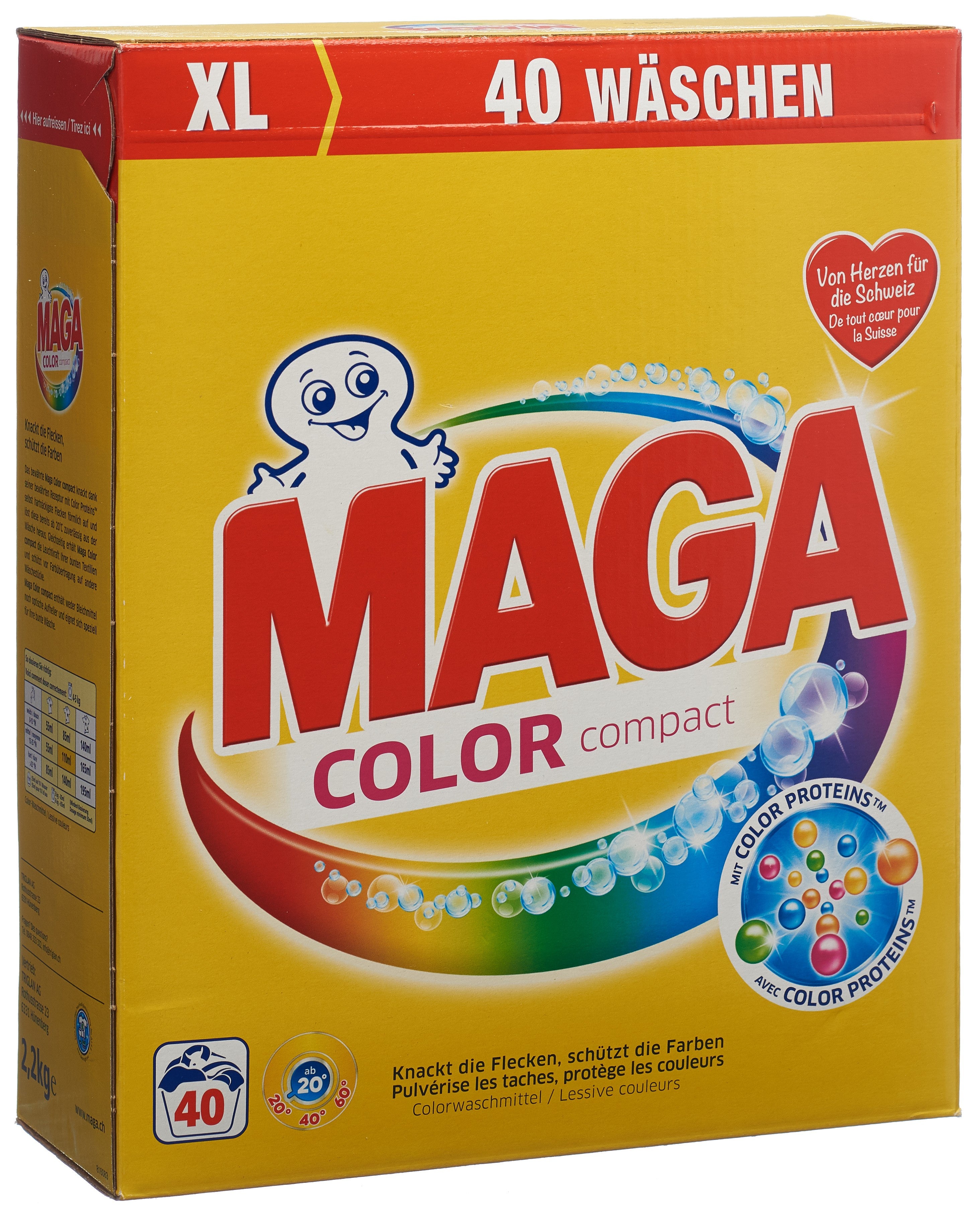 MAGA Color Lessive Liquide 40 Lavages 2.2 kg Efficacité Propreté