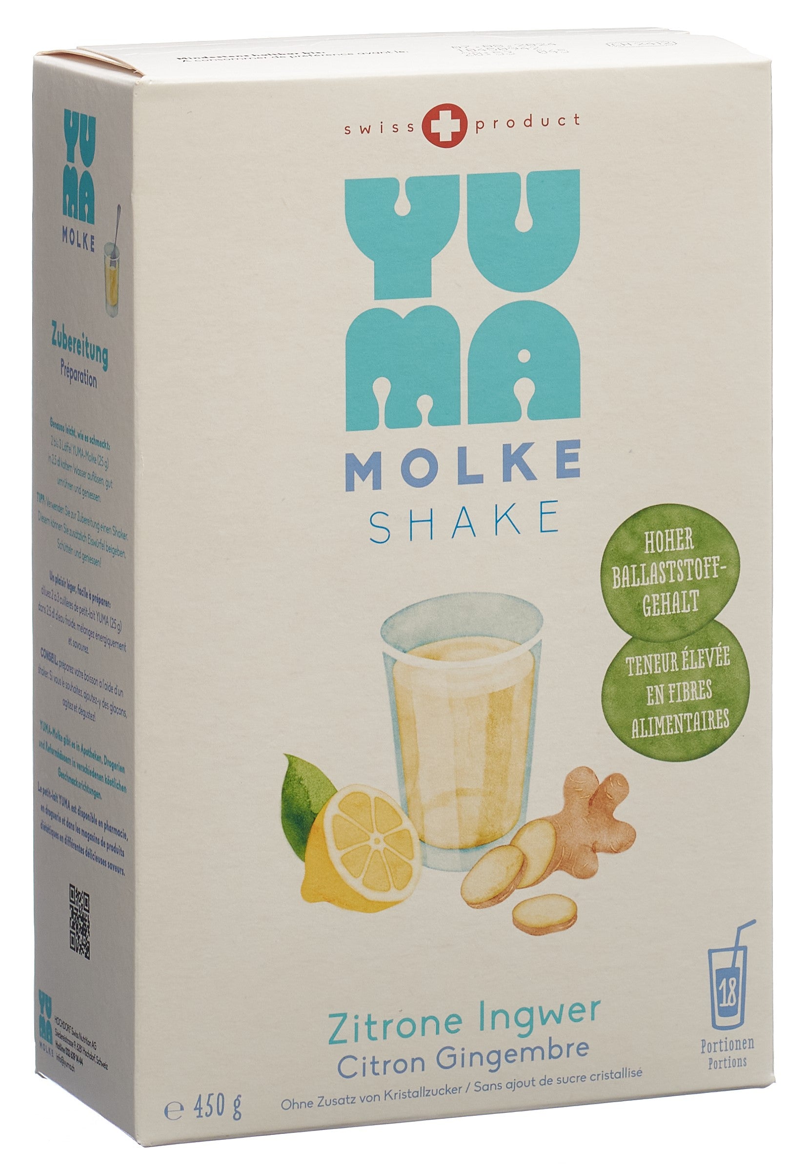 YUMA petit-lait Citron-Gingembre 450 g