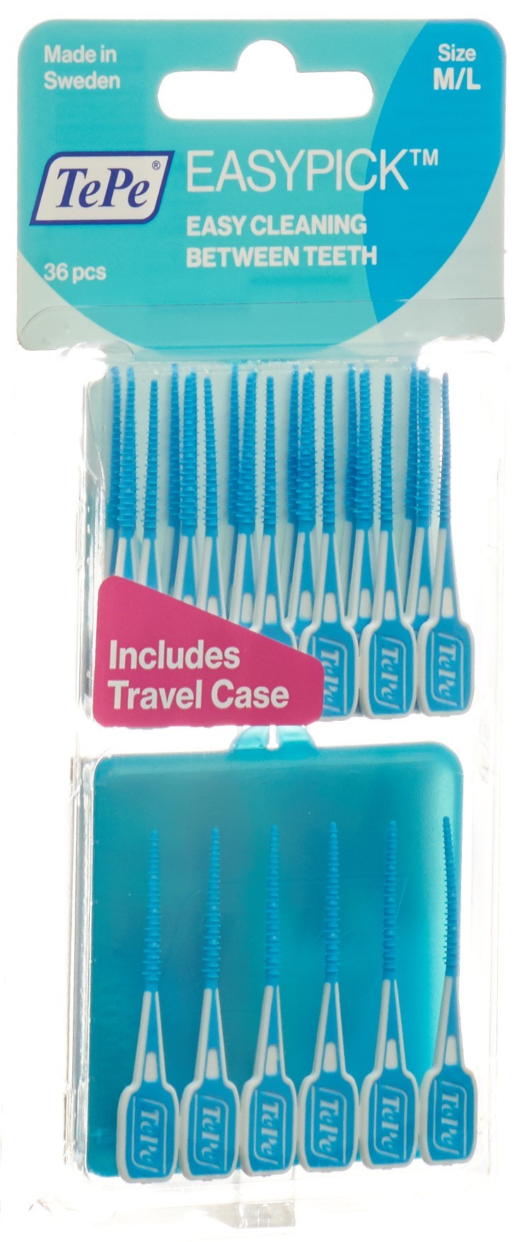 TEPE EasyPick Interdentaire M/L Turquoise 36 Pièces | Nettoyage Efficace