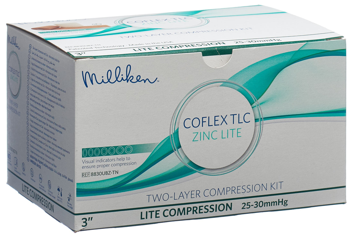 COFLEX TLC Bandage Compressif Zinc Lite 7.62cm 25-30mmHg | Soin Jambes