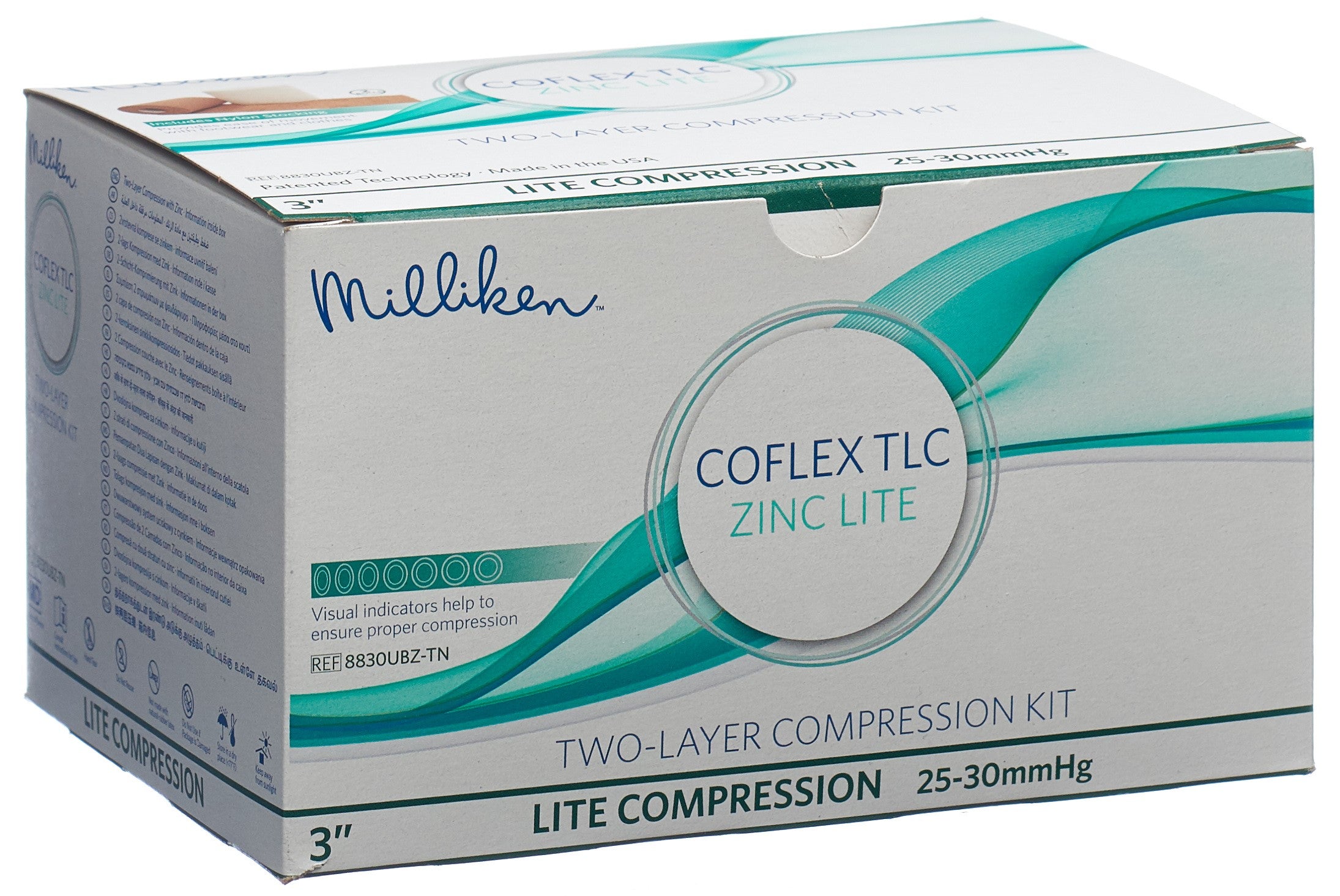 COFLEX TLC Bandage Compressif Zinc Lite 7.62cm 25-30mmHg | Soin Jambes