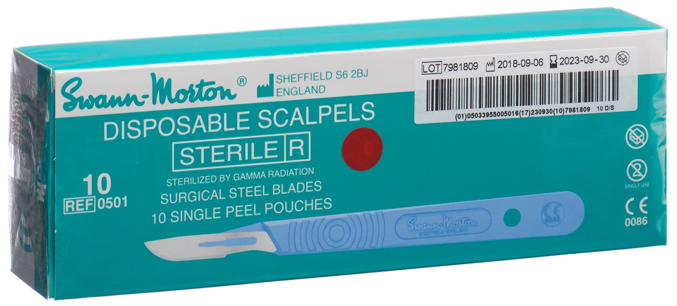 SWANN MORTON Scalpel N°10 Stériles 10 Pièces | Chirurgie Précise