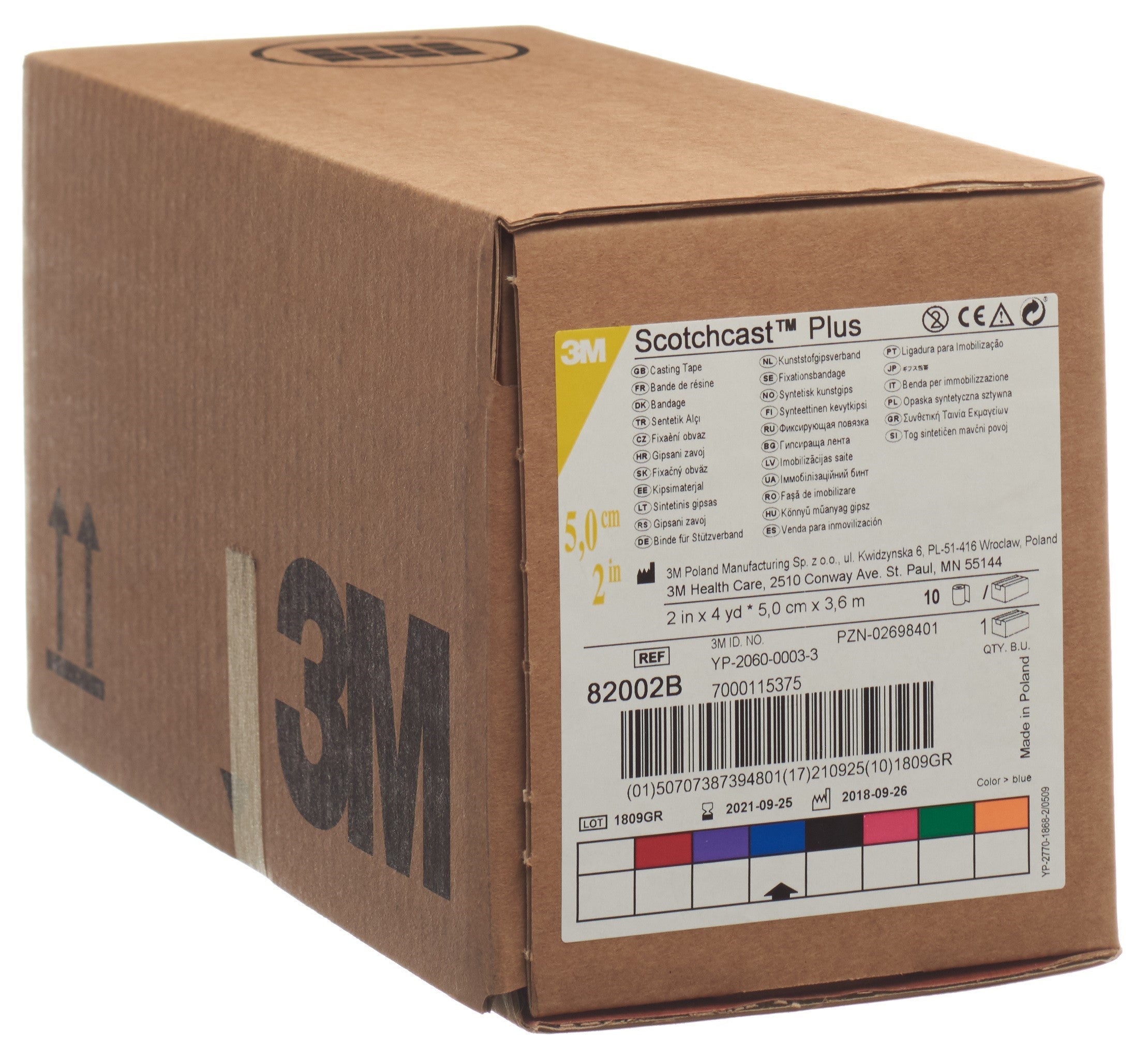 3M scotchcast plus 5cmx3.65m bleu 10 pce