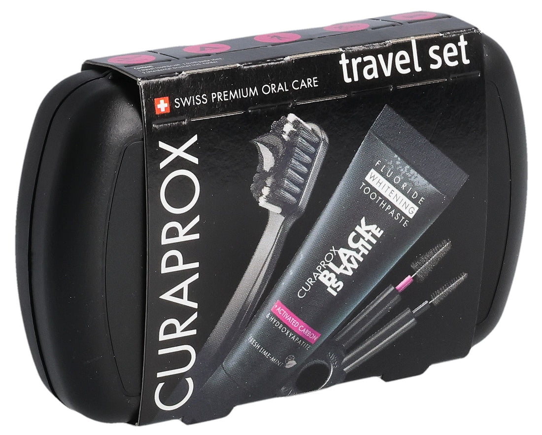 CURAPROX Black Is White Set Voyage Soin Blancheur | Kit Complet