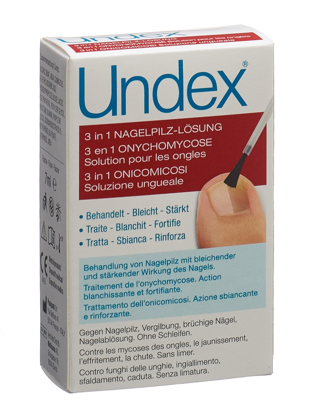 UNDEX Solution 3 en 1 Onychomycose Ongles | Soin Traitant 7 ml