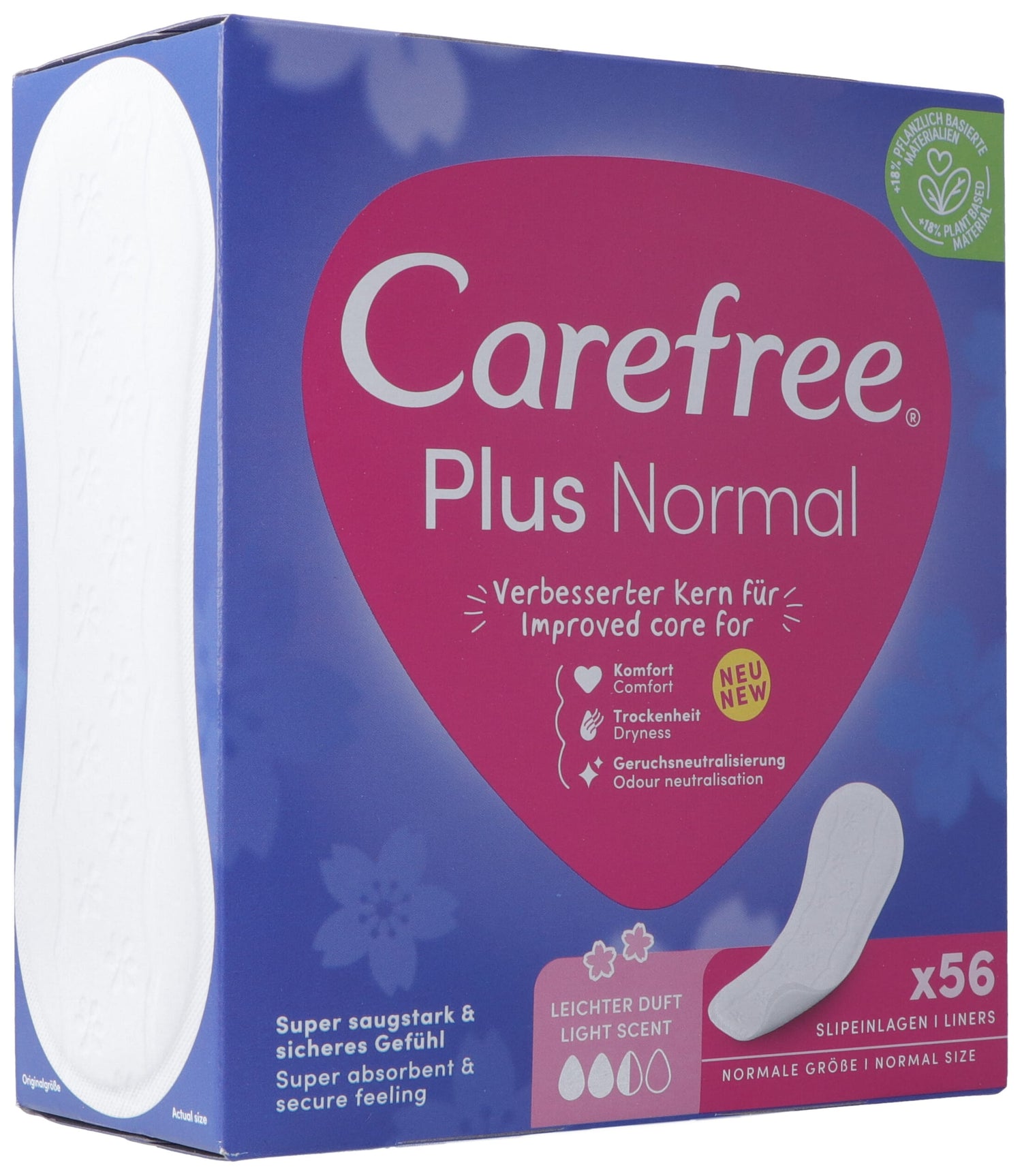 CAREFREE Plus Normal Protège-slips Confort Quotidien | Carton 56 Pièces