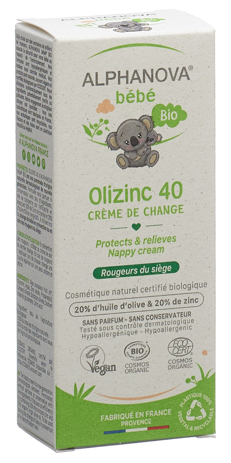 ALPHANOVA BB Olizinc Crème de Change Bio 40% | 50g