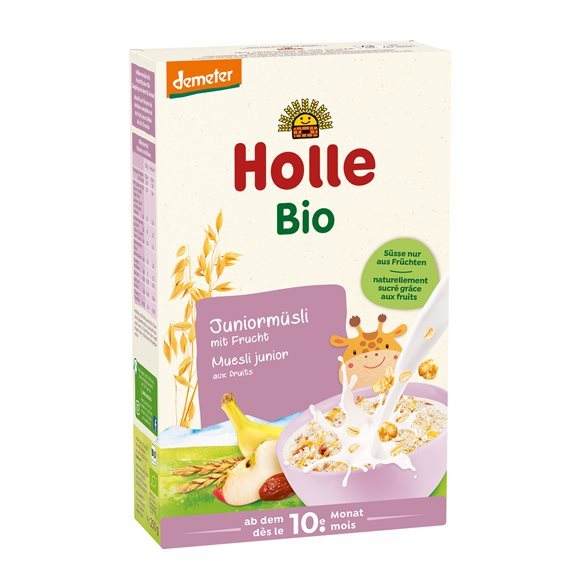 Holle Bio Muesli Juniors 3 Céréales Fruits 250g | Petit Déjeuner Bio