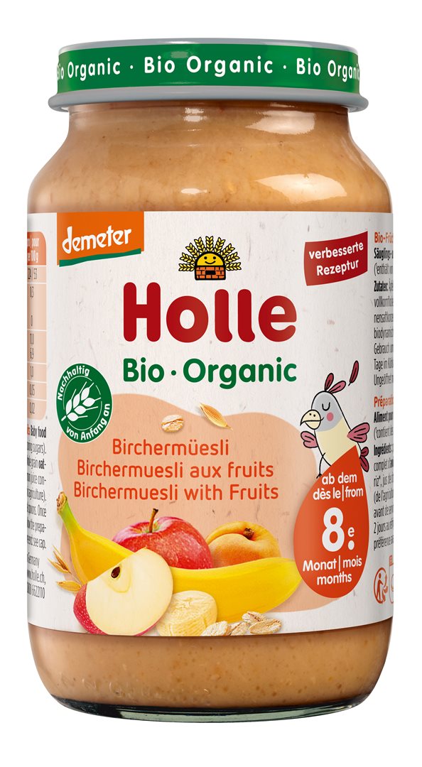 Holle Birchermuesli Fruits Bio 220 g | Petit-déjeuner Bébé Sain