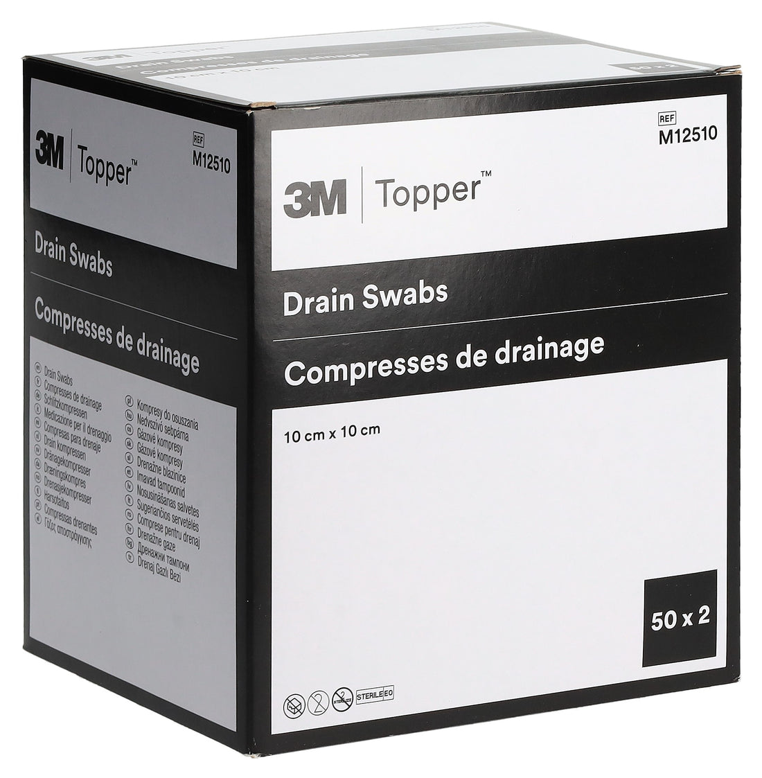 TOPPER Compresses Stériles 10x10cm 50 Sachets 2 Pièces | Soin Cicatrisant