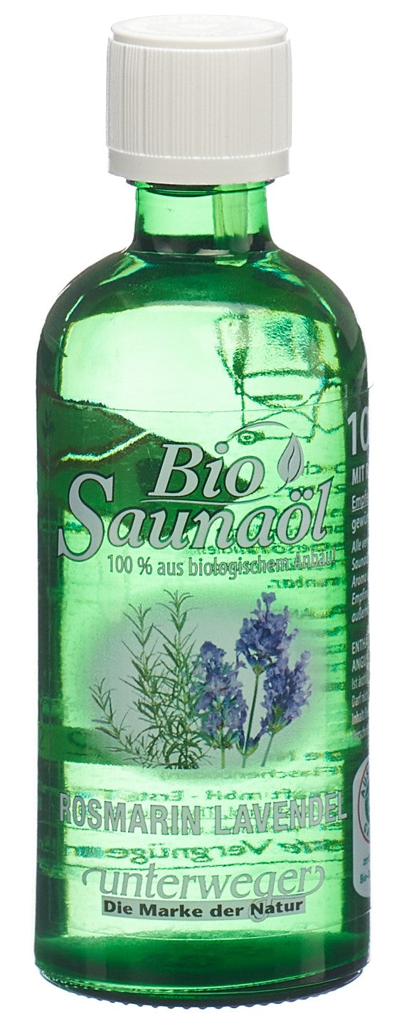 Unterweger Huile Bio Sauna Romarin Lavande 100 ml | Détente &amp; Bien-être