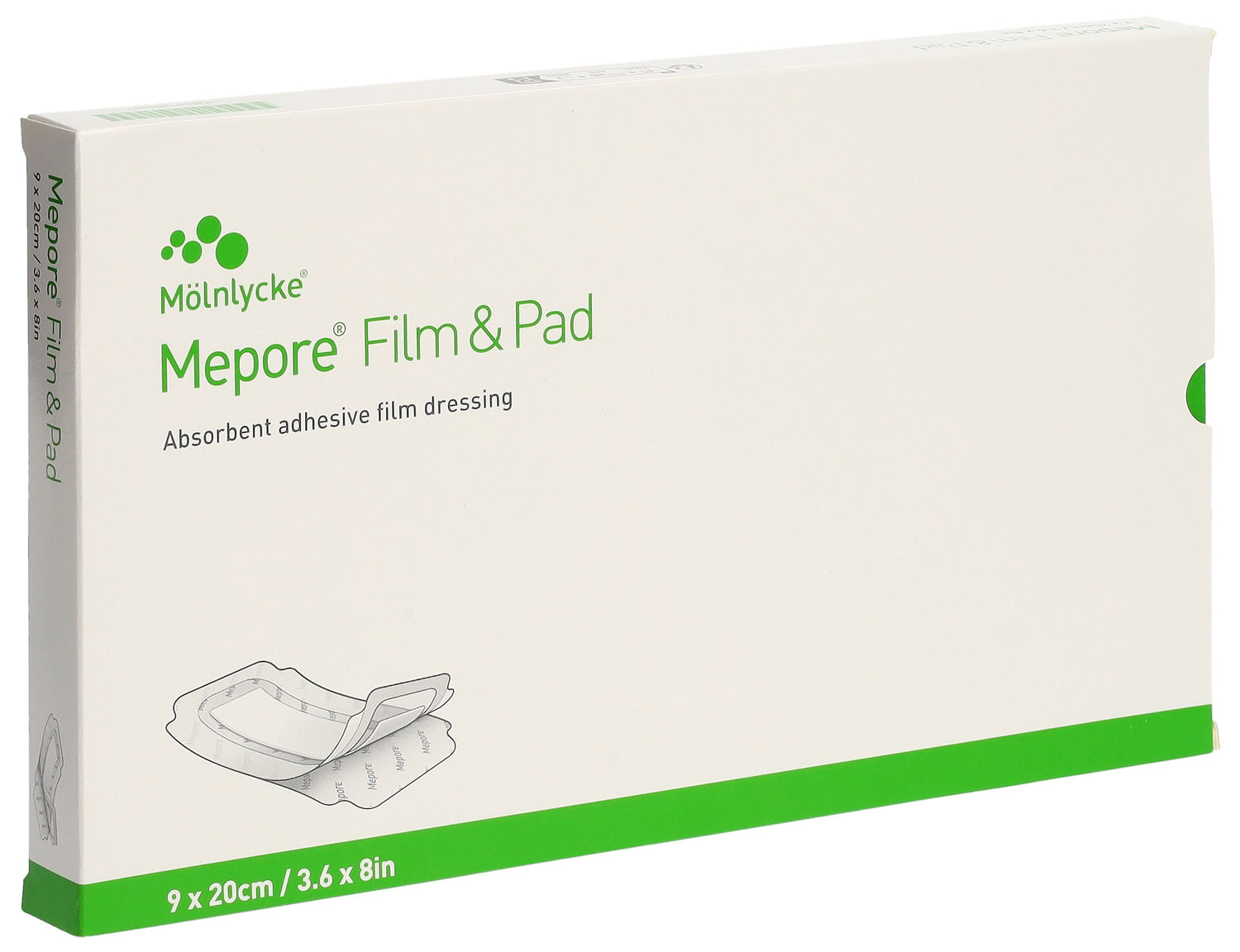 MEPORE Film &amp; Pad Pansement Adhésif 9 x 20 cm | 5 Pièces