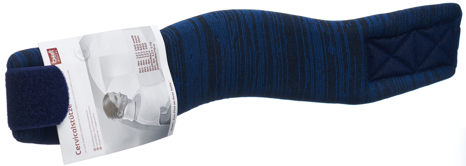 BORT Soutien Cervical Eco 9cm-45cm Confort &amp; Maintien | Bleu/Noir