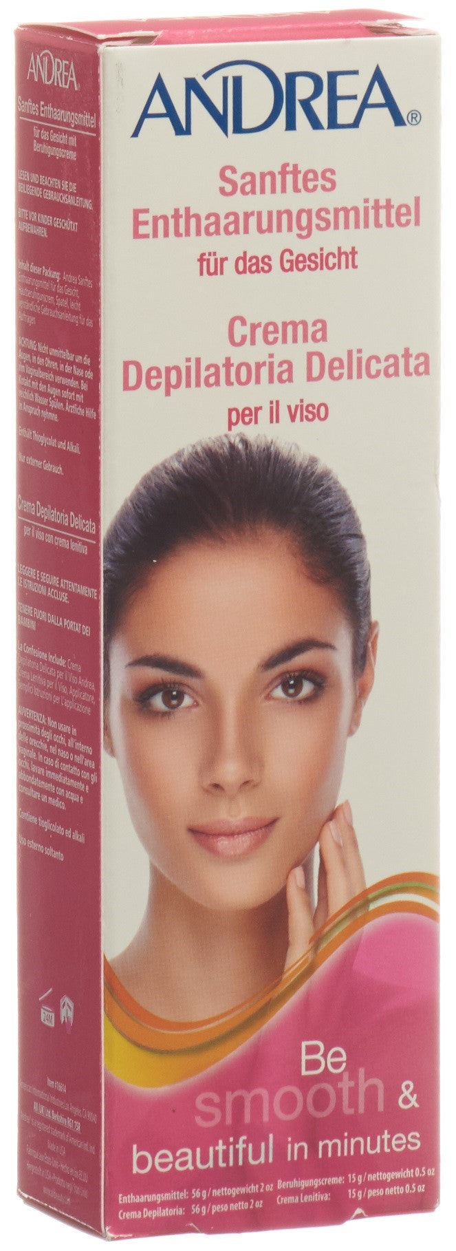 ANDREA Crème Épilatoire Visage Douceur &amp; Clarté | 56 g